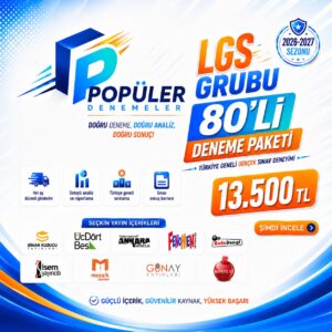 LGS Grubu 80’li Deneme Paketi (8003)